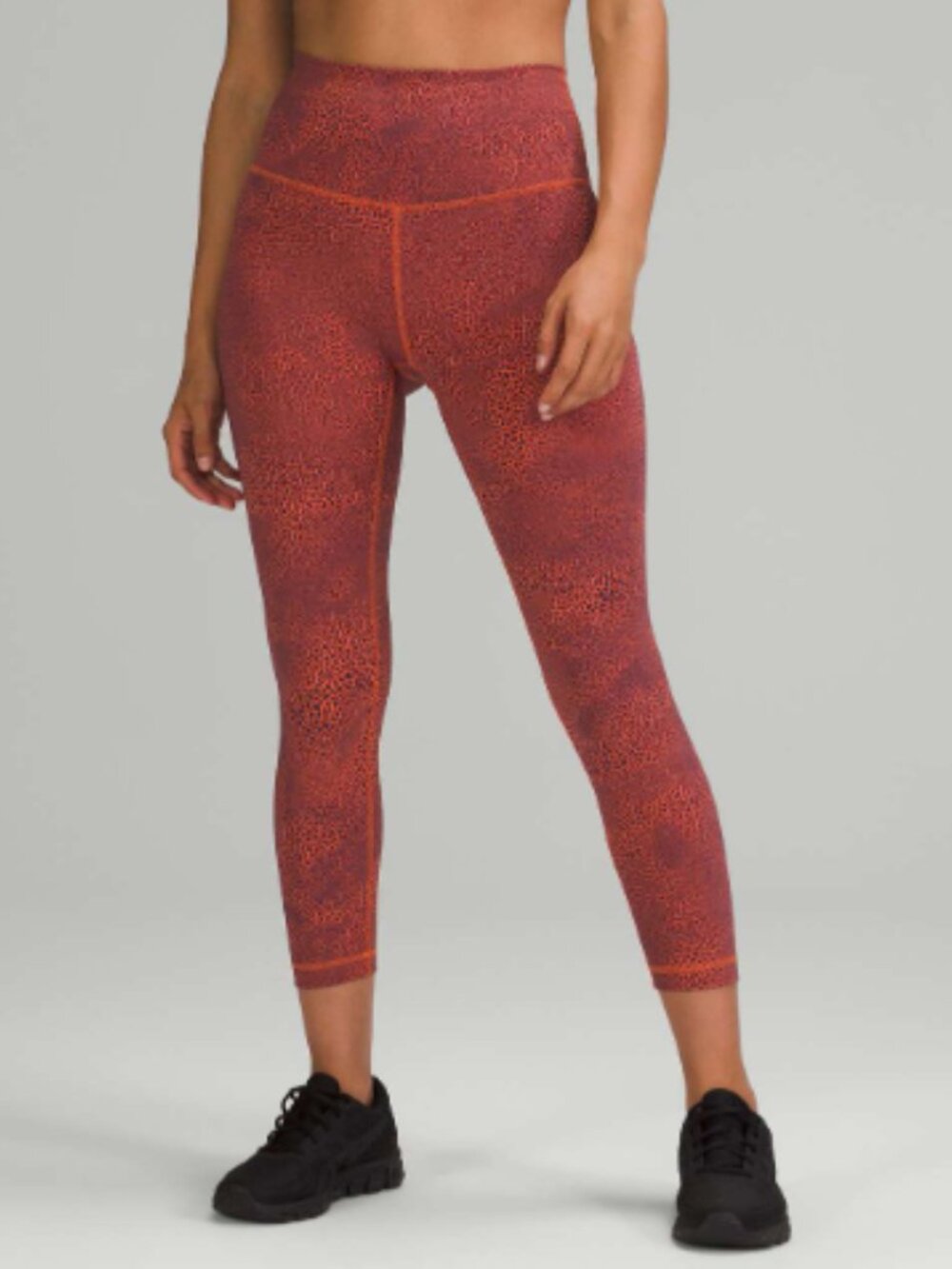 NWT! Lululemon Crackle Glaze Wunder Train High-Rise Crop Leggings 23" Size 6